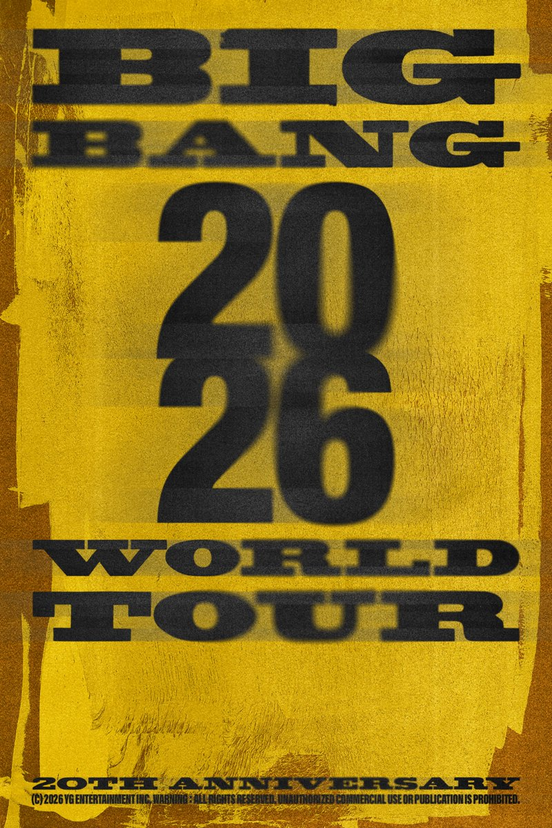 BIGBANG 20th Anniversary World Tour 2026 Poster K-Pop | eBay