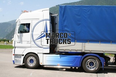 LKW Foto Mercedes-Benz Actros Planensattelzug weiß Rene Schumacher #k3wv