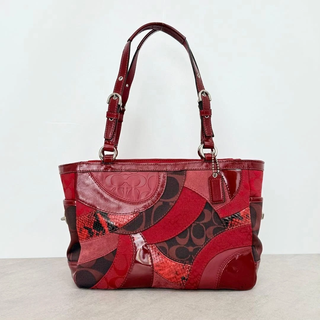 Coach Patchwork Suede Exterior Tote Bags & Handbags for Women for