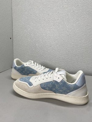 Louis Vuitton Women Stadium Denim Trainer Sneaker Size 9 White, Blue *pre-owned*