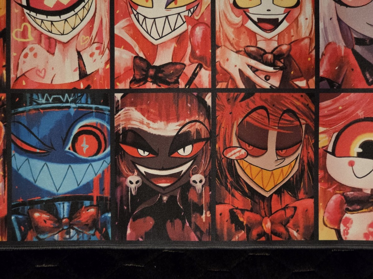 Hazbin Hotel Play Mat / Long Mouse Pad 12×24in Fanmade NEW Angel