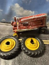 Vintage * Red Hubley Jr H Diecast Metal* Made in USA Farm Tractor