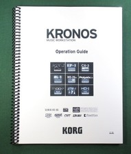 Korg Kronos Instruction Manual: Full Color 305 Pages & Protective Covers!