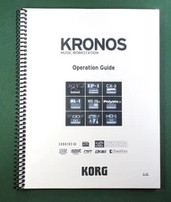 Korg Kronos Instruction Manual: Full Color 305 Pages & Protective Covers!