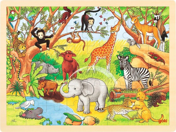 Goki | Einlegepuzzle Afrika | Puzzle | Deutsch (2025) | 57892-image