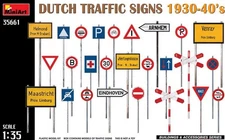 MINIART 35661 1/35 Scale Dutch Traffic Signs 1930-40`s Model Kit