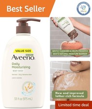 Lightly Scented Daily Body Wash for Sensitive Skin, 33 Fl Oz, Prebiotic Formula 0.57 per gallon