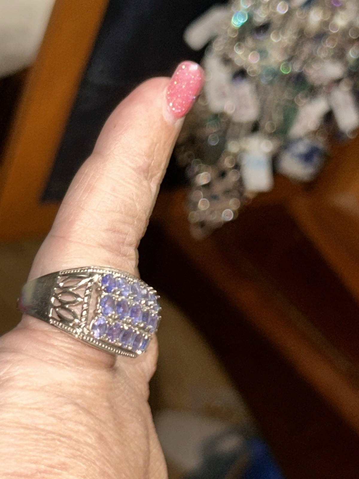 Affinity Tanzanite Sterling Silver Ring Size 9 - image 6
