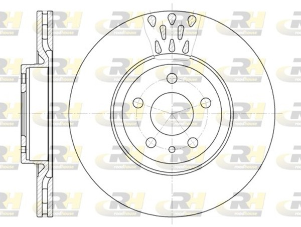 2X Bremsscheibe Roadhouse 6316.10 284Mm FüR Fiat Croma 2000 154 Turbo Alfa 156-image