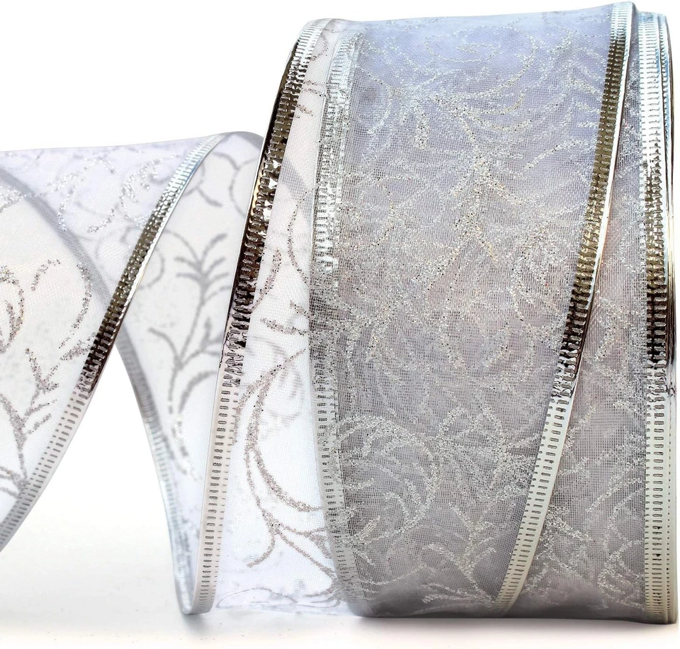 Christmas Valentine Red Ribbon 50yd Sheer Organza Gift Wrapping & Craft Décor - Image 3 of 4