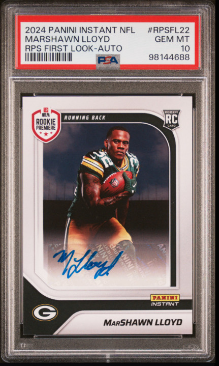 MarShawn Lloyd Panini Instant NFL Rps First Look #RPSFL22 Autograph