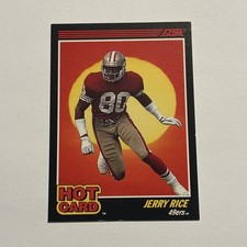 Jerry Rice 1990 Score Hot Cards Insert Card #4 San Francisco 49ers 