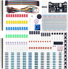 Electronic Fun Kit Bundle with 235 Items, Breadboard, Resistors, LEDs