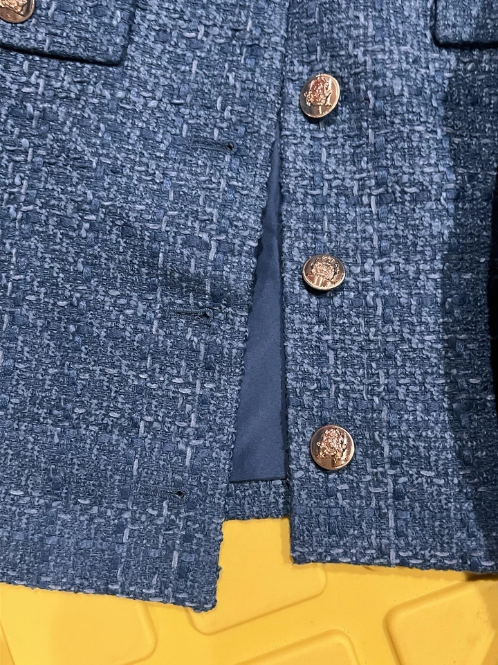 Chaqueta Ann Taylor Tweed cuello redondo nueva con etiquetas Foto 3 de 4