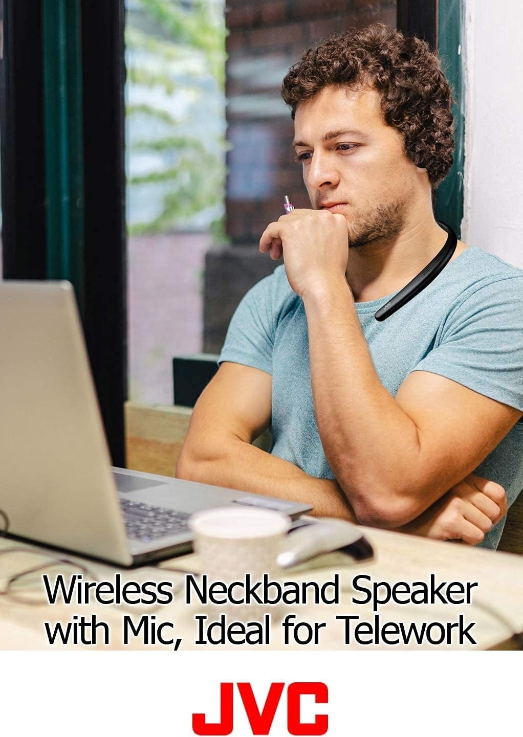 JVC KENWOOD NAGARKU Neckband Style Speaker SP-A7WT-B Near Japan