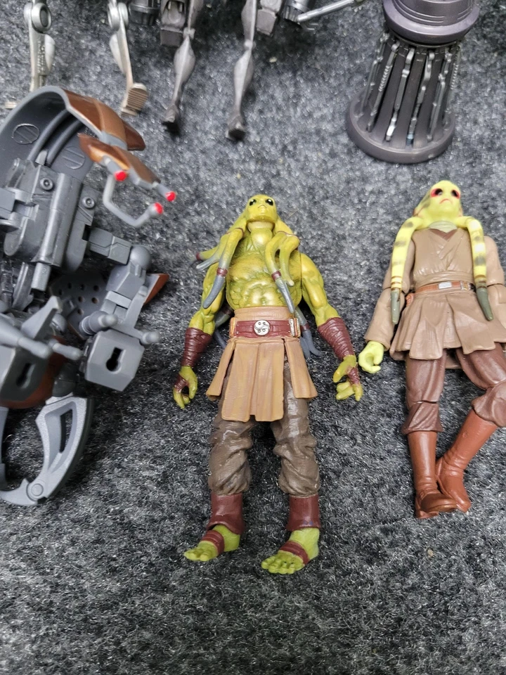 Lote Figuras de Acción Star Wars Kit Fisto Grievous Jedi Droides Separatistas Guerra Clon Foto 3 de 4