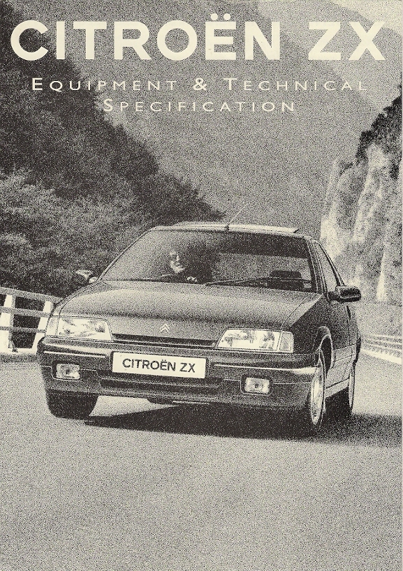 Citroen ZX Specifications 1993-94 UK Market Foldout Brochure | eBay UK