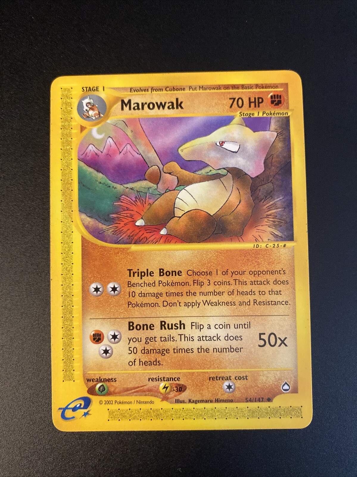 Pokemon Eng Uncommon Marowak 54/147 Aquapolis Vintage Near Mint