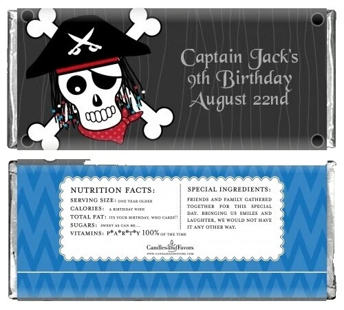 Papel Negro piratas Party Favors & Bolsa Rellenos