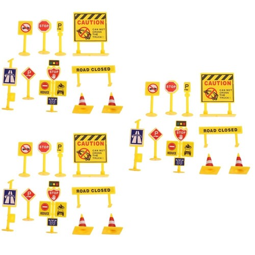 3 Count Traffic Sign Model Child Road Work Signs Simulation Micro Landscape Toy - Picture 9 of 12