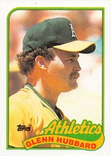 Glenn Hubbard 1989 Topps Base Baseball card #237 Oakland Athletics