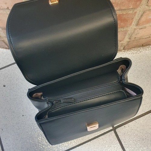 DAVID JONES PARIS ZAINO DONNA-WOMAN BLACK-NERO SIMILPELLE MARTELLATO - Foto 10 di 12