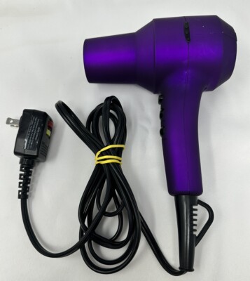 HOT TOOLS Professional Lightweight Small Mini Travel Hair Blow Dryer Purple