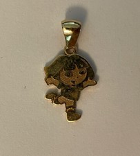 Vintage Dora The Explorer 10k Yellow Gold Nickelodeon Charm