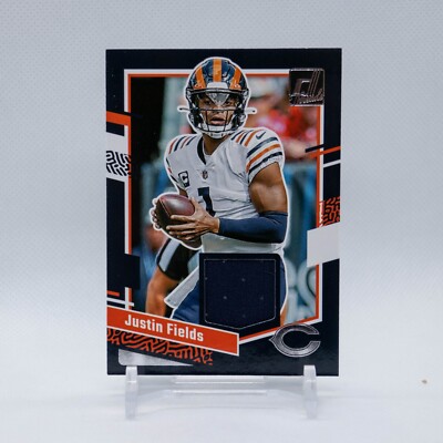 2023 DONRUSS JUSTIN FIELDS DONRUSS THREADS JERSEY CARD #DTH-JF  CHICAGO BEARS