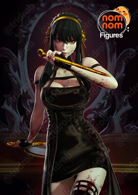 Yor Forger, ''Thorn Princess'', Spy X, Statue, 3D Druck, NomNom Figures, UNBEMALT