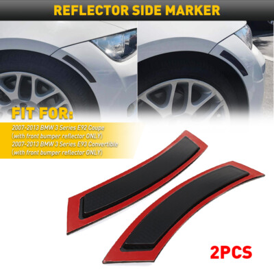 Front Side Marker Reflector Sticker Decal For 07-13 BMW 3 Series E93 Convertible