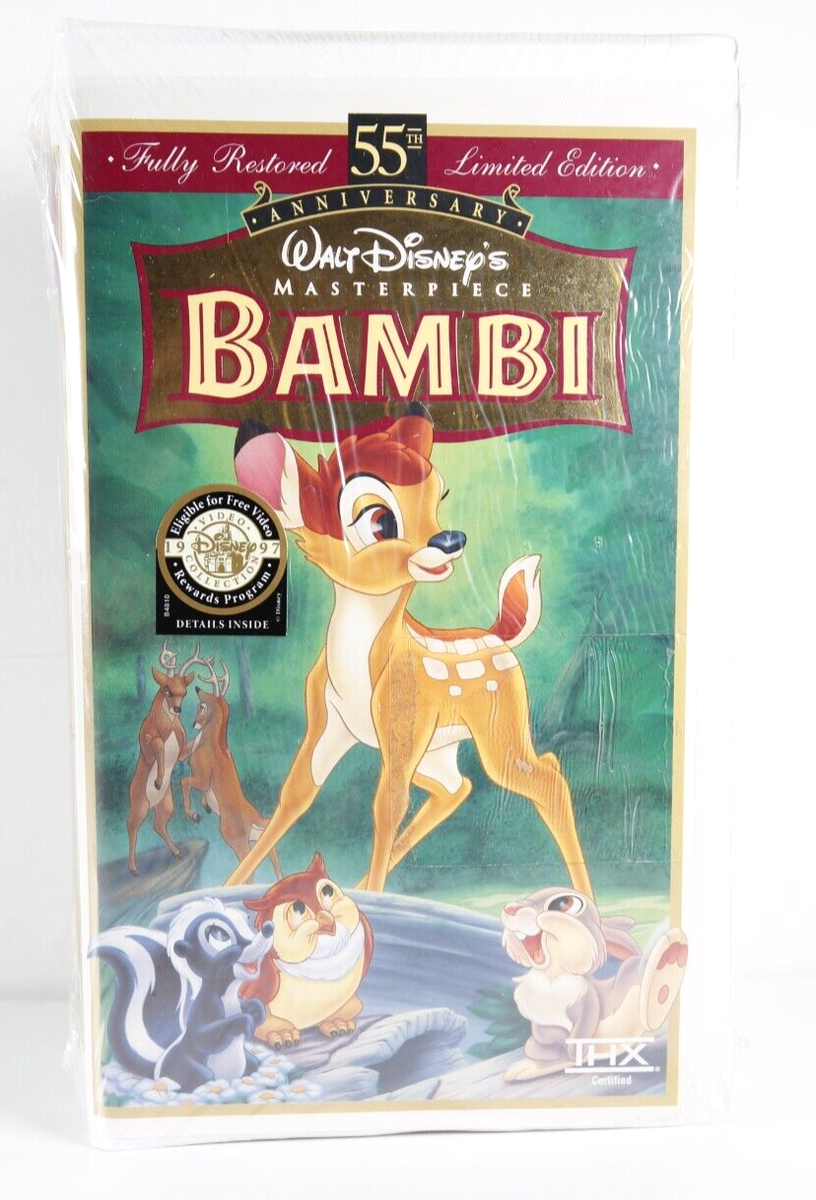SEALED Walt Disney Bambi VHS Fully Restored 55th Anniversary