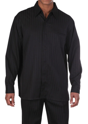 Men's Five Button PJ Collar Side Vent Shirt Khaki Walking Leisure  Milano Suits main image 1