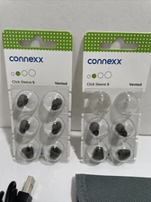 Connexx S Vented Click Sleeves. 10 Total. Fits Signia, Silk, Rexton. READ