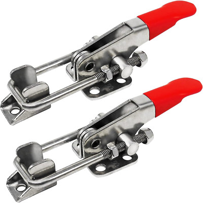 2Pcs Heavy Duty Toggle Clamp Capacity 400Lbs, 304 Stainless Steel Adjustable U B