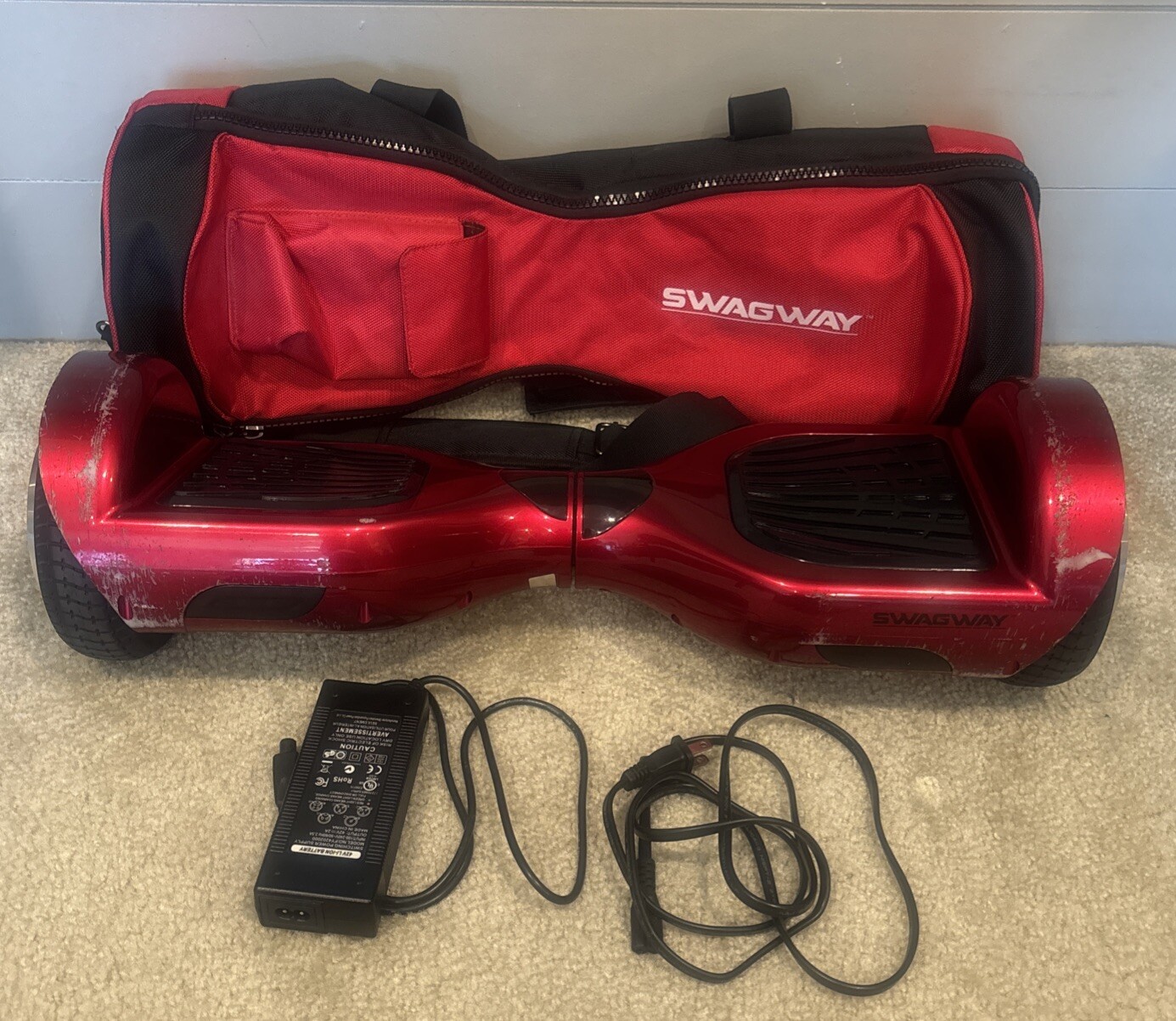 Swagway X1 Electric Self-Balancing Red the Original Scooter With Case & Charger