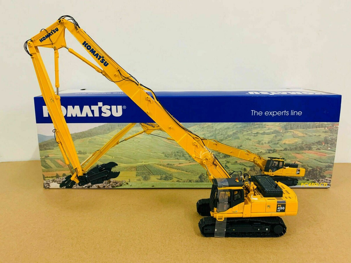 Komatsu PC450 LCD W/Long Tongs Excavator 1:50 Scale Die-Cast Komatsu PC450 LCD W/Long Tongs Excavator 1:50 Scale Die-Cast