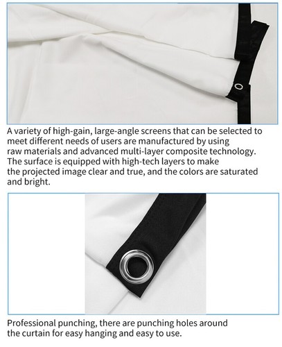 Foldable Portable Projector Screen 16:9 HD Outdoor Home Movie Cinema Theater - Picture 10 of 16