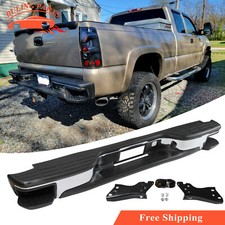 Chrome Rear Bumper Assembly Wcorner Steps For 1999-2006 Chevy Silverado 1500 Chrome Rear Bumper Assembly Wcorner Steps For 1999-2006 Chevy Silverado 1500