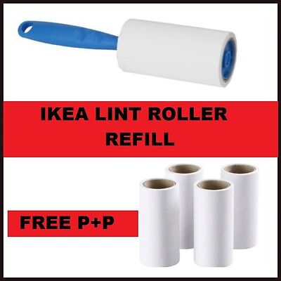 4 Refills Dust Fluff Roller Clothes Pet Hair Remover Ikea Bastis Lint Roller 
