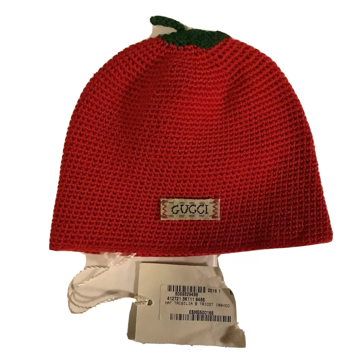 GUCCI kids hat Knit NWT Red Size M | eBay
