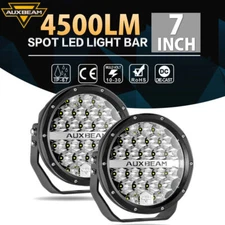 AUXBEAM 7" LED Driving Light Round Spot Pods Flood Fog Lamp Offroad ATV Truck US