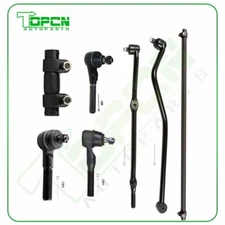 7Pcs Front Tie Rod Ends Drag Link Track Bar Kit For 1997-2005 2006 Jeep Wrangler