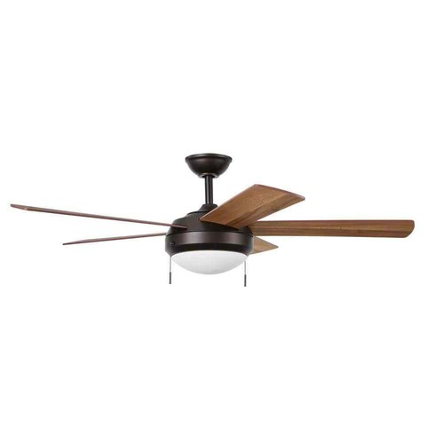 Claret 52 in. Indoor Oil Rubbed Bronze Ceiling Fan with Light Kit
