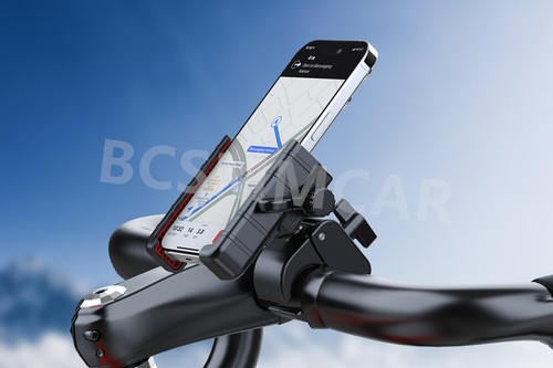 360° Rotation Phone Mount Motorcycle Handlebar Cellphone Bicycle Holder Black - Picture 8 of 10