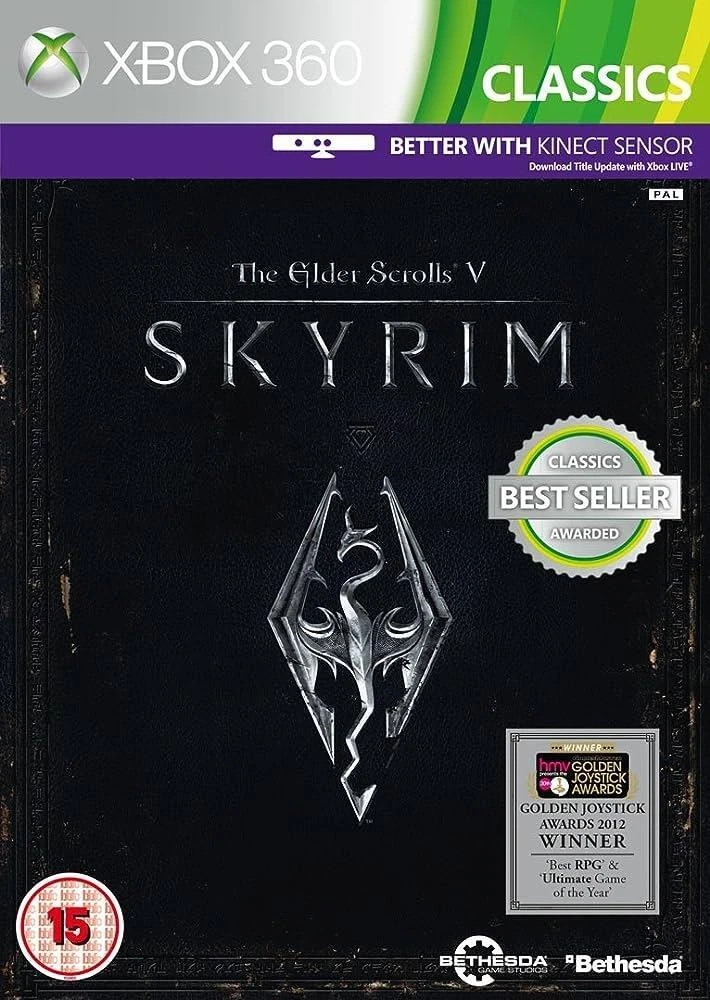 THE ELDER SCROLLS V : SKYRIM (Microsoft Xbox N/A) Video Game.