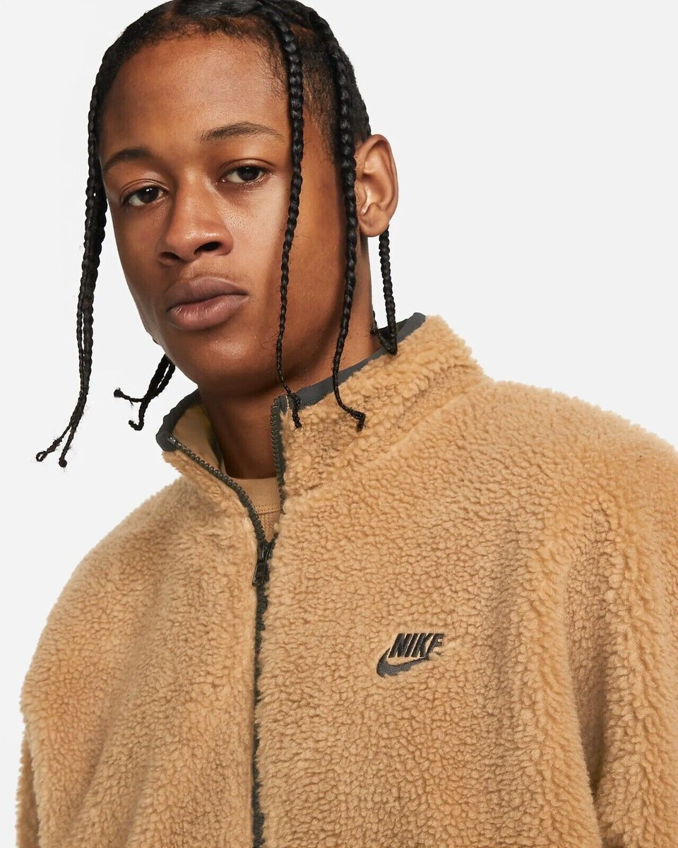 Nike Mens Club Fleece 1/2 Zip Winterized Anorak Jacket Dark