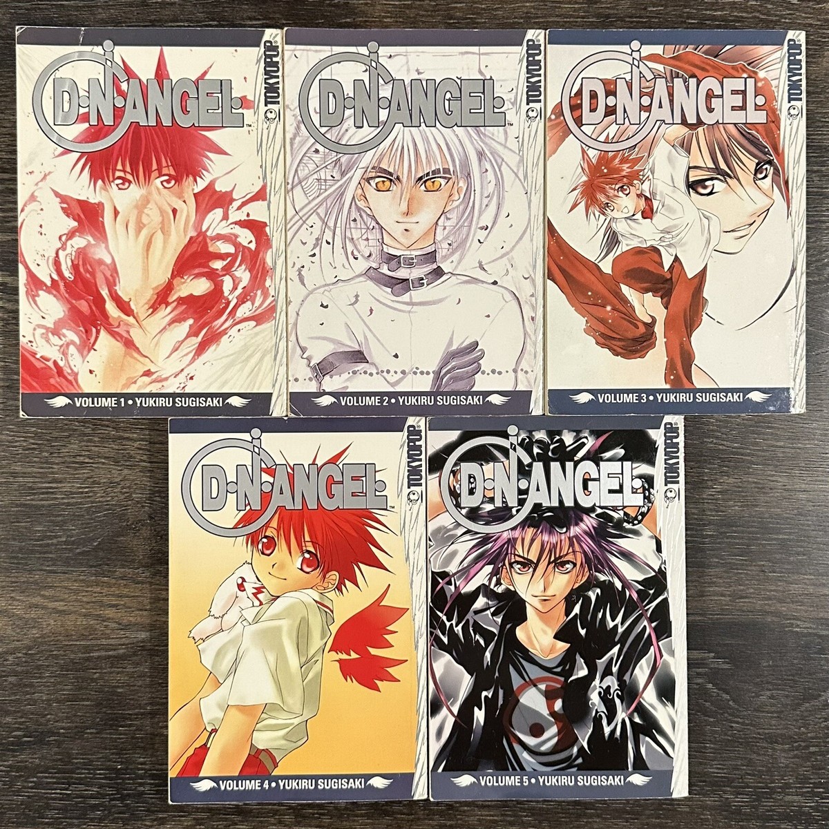 D・N・ANGEL 英語版　漫画　English Manga DNAngel D N Angel Manga Vol 1 2 3 4 5 English Set OOP Yukiru