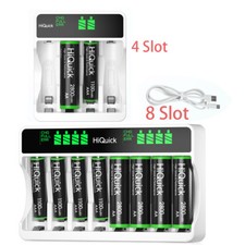 Rapid Smart LCD Battery Charger for AA AAA NiMH NiCD Rechargeable Batteries USB