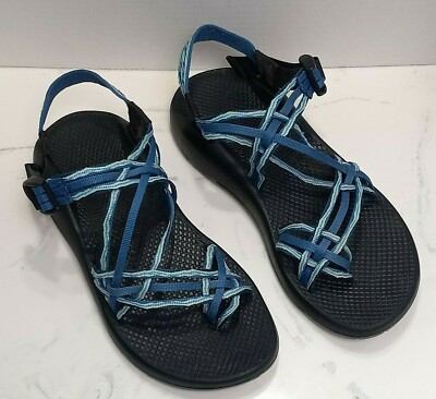 CHACO ZX/3 Strap Classic Blue Stardust Strap Sandals Sz 10